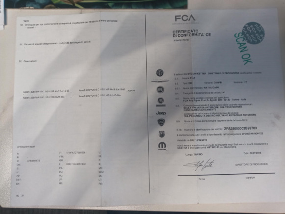 Camionnette Fiat Ducato H2L2 (2017-81650 km-VIN:ZFA25000002B99703)) - Car: picture 4 Camionnette Fiat Ducato H2L2 (2017-81650 km-VIN:ZFA25000002B99703)) - Car: picture 4
