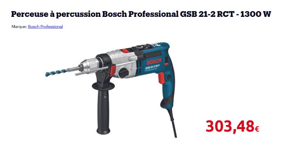 Perceuse professionnel à percussion BOSCH GSB 21-2 RCT dans sa valisette - Other machinery: picture 1 Perceuse professionnel à percussion BOSCH GSB 21-2 RCT dans sa valisette - Other machinery: picture 1
