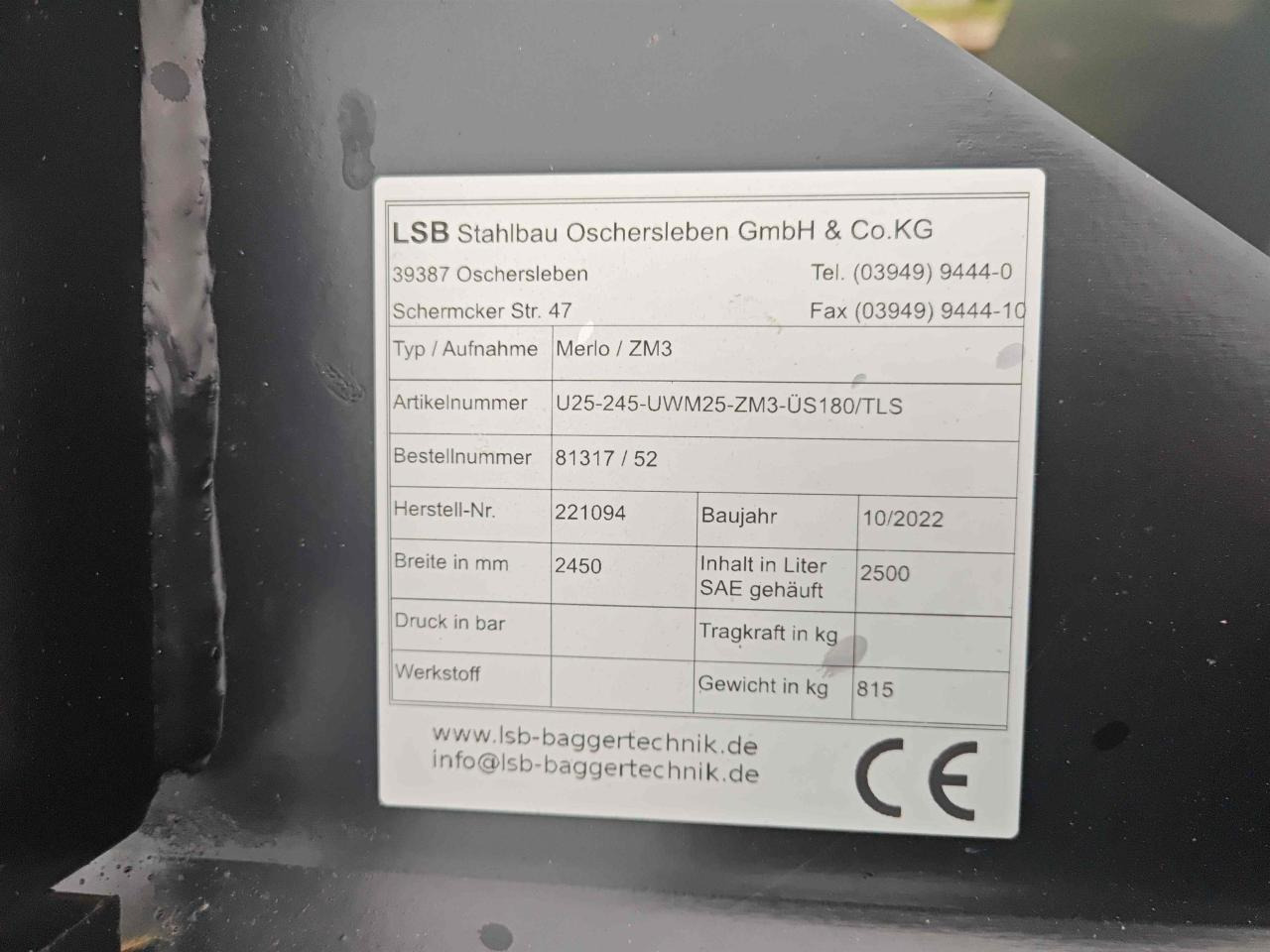 LSB U25-245 - Bucket: picture 2 LSB U25-245 - Bucket: picture 2