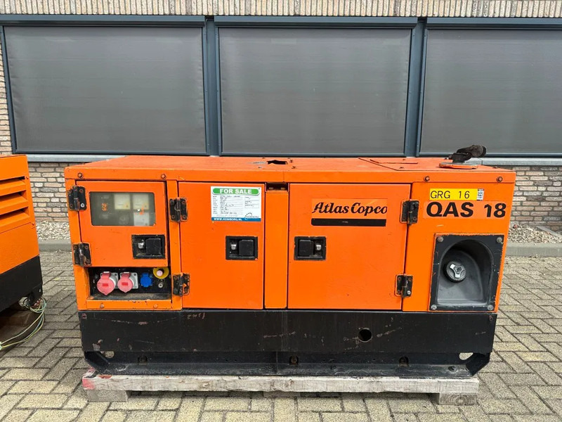 Atlas-Copco QAS 18 Yanmar Mecc Alte Spa 18 kVA Silent generatorset - Generator set: picture 1 Atlas-Copco QAS 18 Yanmar Mecc Alte Spa 18 kVA Silent generatorset - Generator set: picture 1