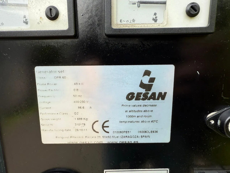 GESAN DPR 60 Perkins Leroy Somer 60 kVA Silent Rental generatorset - Generator set: picture 5 GESAN DPR 60 Perkins Leroy Somer 60 kVA Silent Rental generatorset - Generator set: picture 5