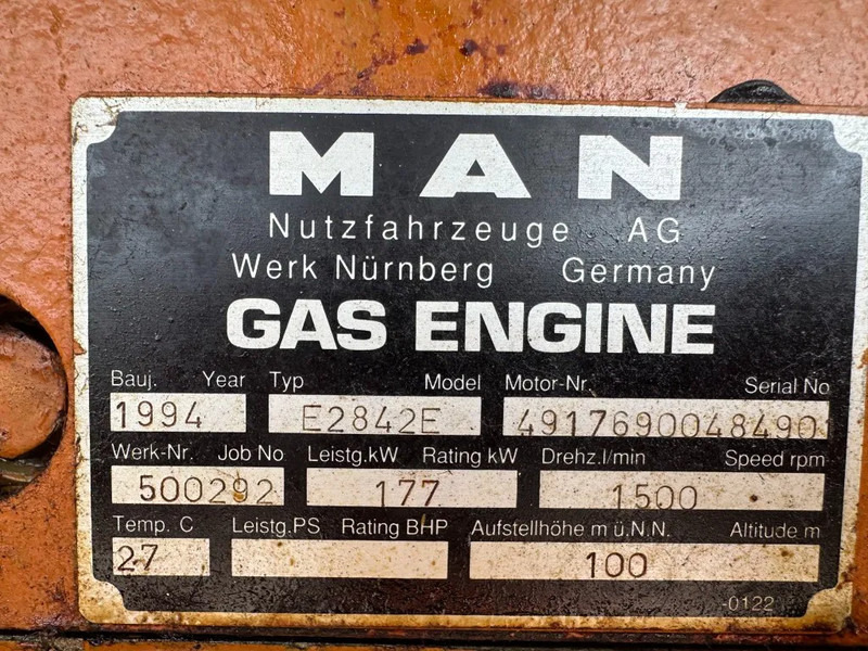 MAN E2842E Stamford 295 kVA gas WKK generatorset good condition ! - Generator set: picture 3 MAN E2842E Stamford 295 kVA gas WKK generatorset good condition ! - Generator set: picture 3