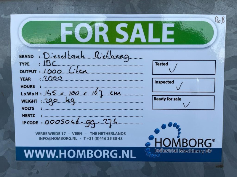 Storage tank dieseltank Rietberg 1000 liter Dieseltank Gegalvaniseerd IBC met keuring !: picture 18