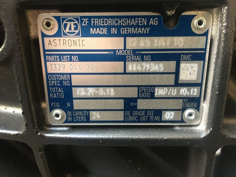 DAF Versnellingsbak ZF 12 AS 3141 TO 12,29 - 0,78 INTARDER - Gearbox: picture 3 DAF Versnellingsbak ZF 12 AS 3141 TO 12,29 - 0,78 INTARDER - Gearbox: picture 3