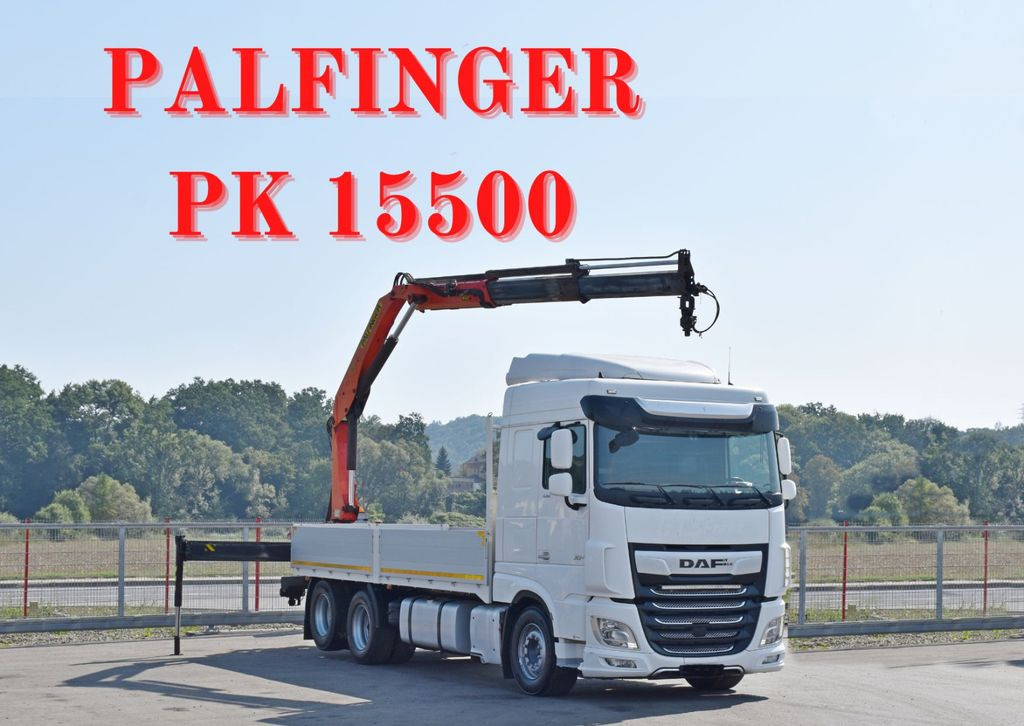 DAF XF 530 Pritsche 6,30 m + PK 15500 * TOPZUSTAND DAF XF 530 Pritsche 6,30 m + PK 15500 * TOPZUSTAND - Crane truck: picture 1 DAF XF 530 Pritsche 6,30 m + PK 15500 * TOPZUSTAND DAF XF 530 Pritsche 6,30 m + PK 15500 * TOPZUSTAND - Crane truck: picture 1