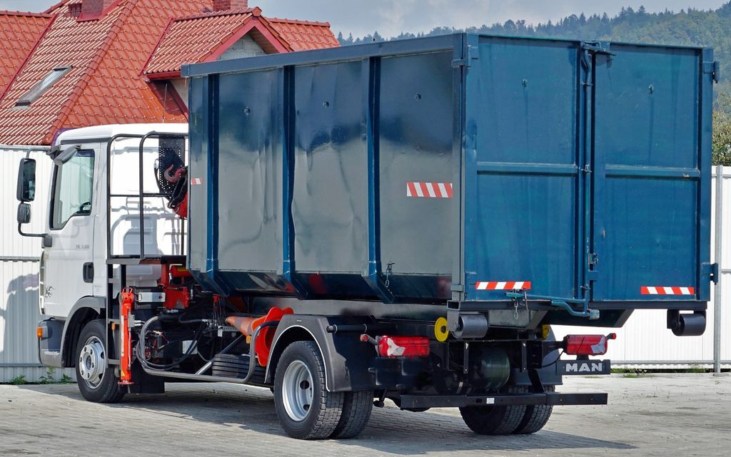Crane truck, Hook lift truck MAN TGL 7.150  Abrollkipper + Kran !!: picture 8