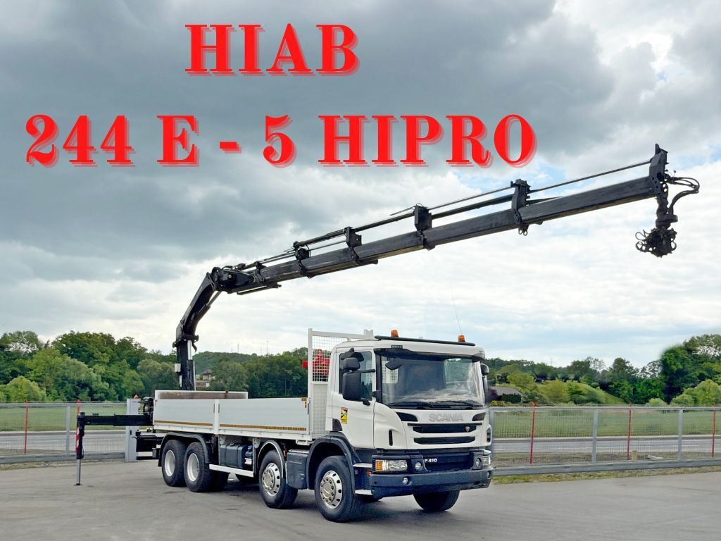 Scania P 410*PLATFORM 7,00m*HIAB 244 E-5 HIPRO+FUNK/8x4 Scania P 410*PRITSCHE 7,00m*HIAB 244 E-5 HIPRO+FUNK/8x4 - Crane truck, Dropside/ Flatbed truck: picture 1 Scania P 410*PLATFORM 7,00m*HIAB 244 E-5 HIPRO+FUNK/8x4 Scania P 410*PRITSCHE 7,00m*HIAB 244 E-5 HIPRO+FUNK/8x4 - Crane truck, Dropside/ Flatbed truck: picture 1