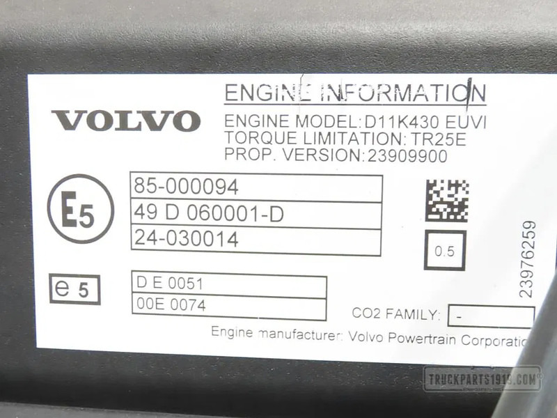 Volvo 23639097 Motor D11K430 E6 Volvo - Engine for Truck: picture 3 Volvo 23639097 Motor D11K430 E6 Volvo - Engine for Truck: picture 3