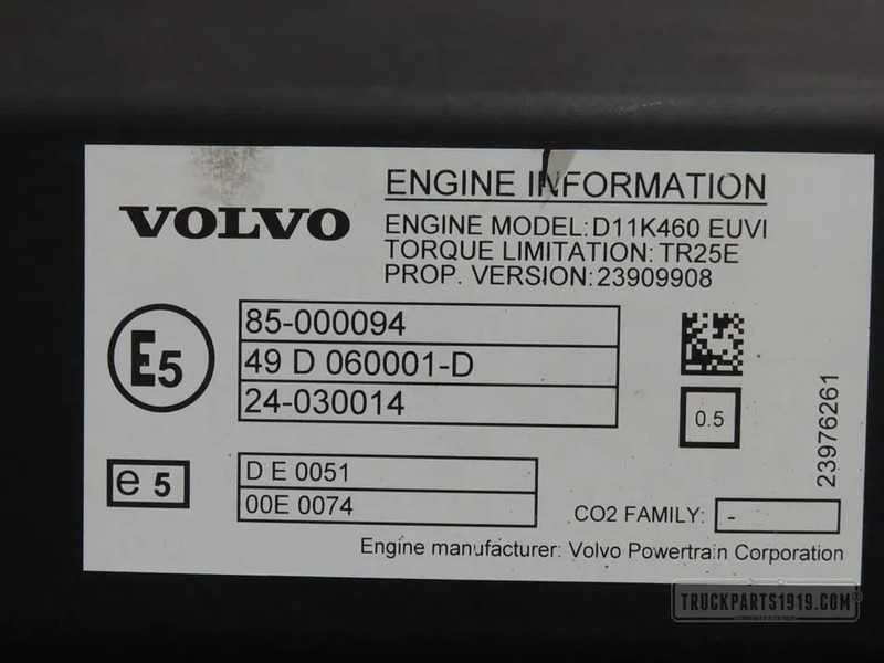 Volvo 23639097 Motor D11K460 E6 Volvo - Engine for Truck: picture 3 Volvo 23639097 Motor D11K460 E6 Volvo - Engine for Truck: picture 3