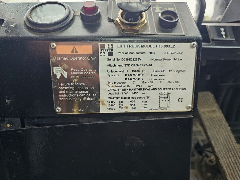 Diesel forklift Hyster H16.00 XL2 Diesel: picture 18