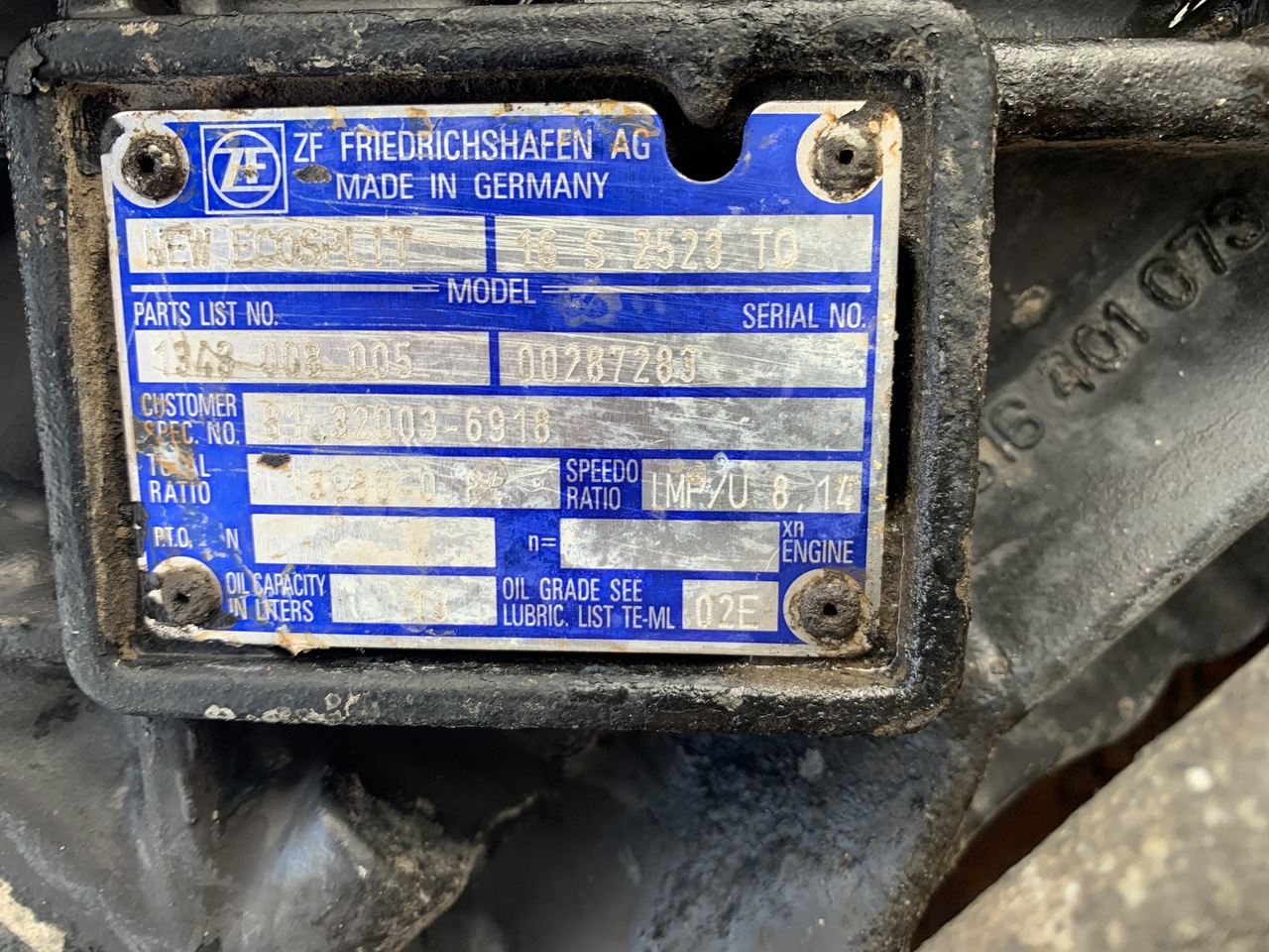 GEARBOX 16S2523 MAN TGA - Gearbox for Truck: picture 2 GEARBOX 16S2523 MAN TGA - Gearbox for Truck: picture 2