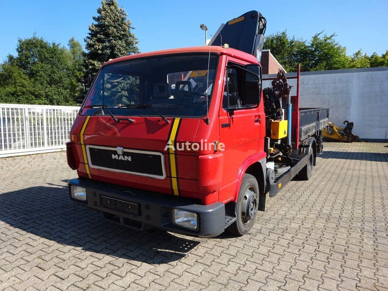 MAN 9.150 - Flatbed+crane - Dropside/ Flatbed truck, Crane truck: picture 2 MAN 9.150 - Flatbed+crane - Dropside/ Flatbed truck, Crane truck: picture 2