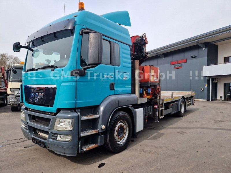 MAN TGS 18.360 Platform Crane HMF 2820 - Dropside/ Flatbed truck, Crane truck: picture 2 MAN TGS 18.360 Platform Crane HMF 2820 - Dropside/ Flatbed truck, Crane truck: picture 2