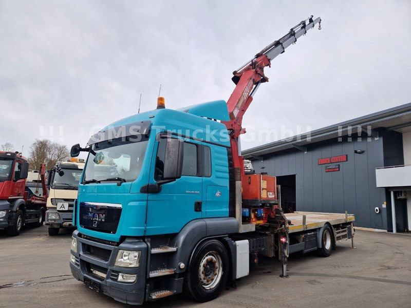 MAN TGS 18.360 Platform Crane HMF 2820 - Dropside/ Flatbed truck, Crane truck: picture 1 MAN TGS 18.360 Platform Crane HMF 2820 - Dropside/ Flatbed truck, Crane truck: picture 1