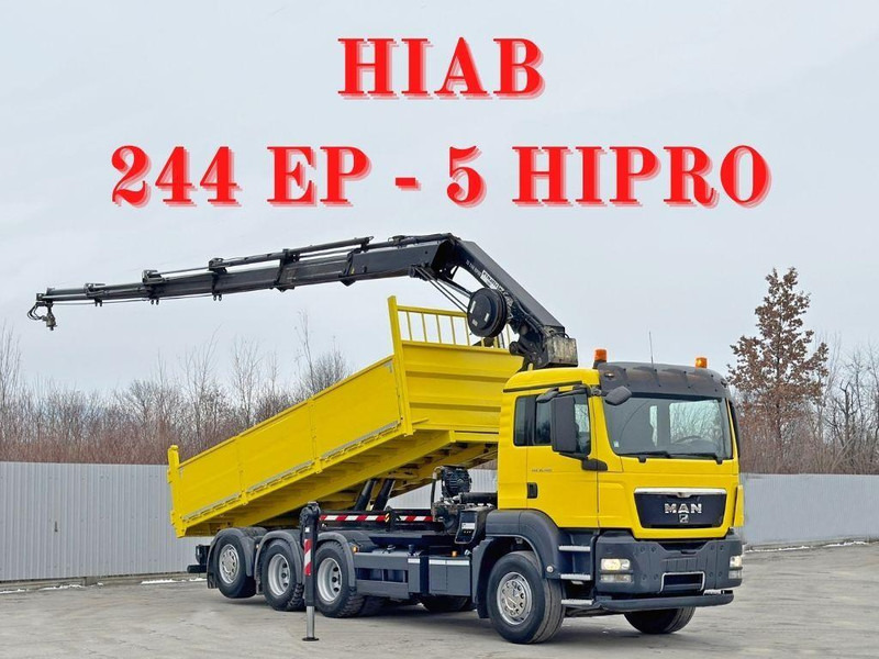 MAN TGS 35.400 * HIAB 244 EP - 5 HIPRO + FUNK * 8x4 - Tipper, Crane truck: picture 1 MAN TGS 35.400 * HIAB 244 EP - 5 HIPRO + FUNK * 8x4 - Tipper, Crane truck: picture 1