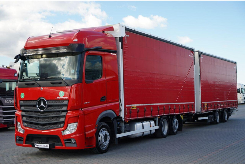 Mercedes-Benz ACTROS 2545 / ZESTAW TANDEM 120 M3 / PRZEJAZDOWY / 6x2 / OŚ POD - Curtainsider truck: picture 2 Mercedes-Benz ACTROS 2545 / ZESTAW TANDEM 120 M3 / PRZEJAZDOWY / 6x2 / OŚ POD - Curtainsider truck: picture 2