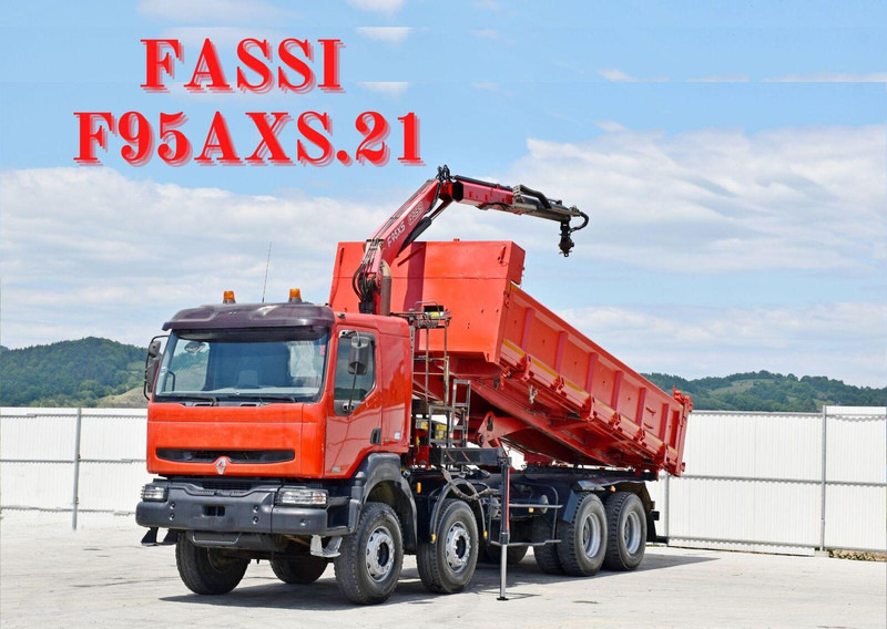 Renault KERAX 420 DCI Kipper 6,30m+FASSI F95AXS.21+FUNK - Tipper, Crane truck: picture 1 Renault KERAX 420 DCI Kipper 6,30m+FASSI F95AXS.21+FUNK - Tipper, Crane truck: picture 1