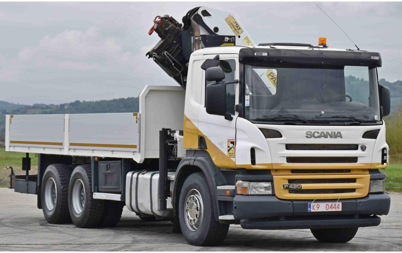 Scania P 420 - Dropside/ Flatbed truck, Crane truck: picture 4 Scania P 420 - Dropside/ Flatbed truck, Crane truck: picture 4