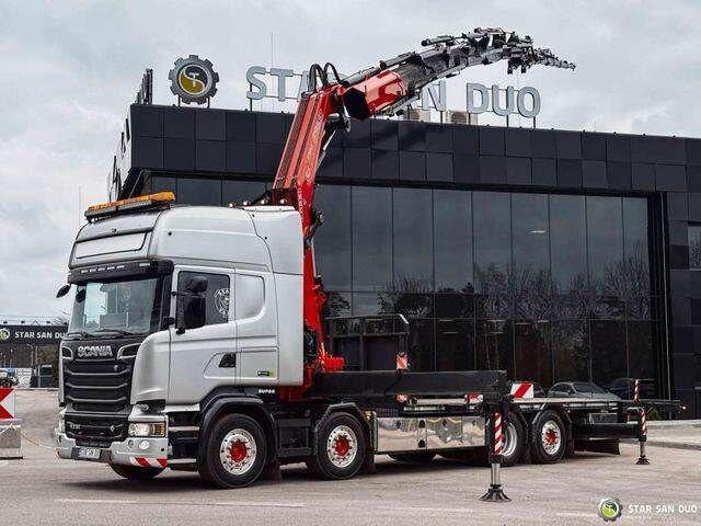 Scania R730 8x2 Fassi F990 Fly Jib 30m Crane Euro 6 - Dropside/ Flatbed truck, Crane truck: picture 1 Scania R730 8x2 Fassi F990 Fly Jib 30m Crane Euro 6 - Dropside/ Flatbed truck, Crane truck: picture 1