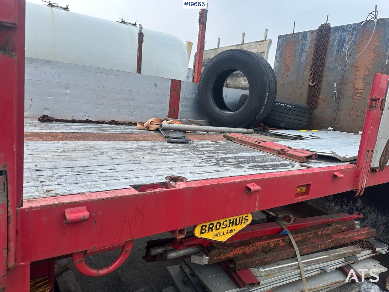 Dropside/ Flatbed semi-trailer Broshuis 3 AUD-44 brønnhenger.: picture 34 Dropside/ Flatbed semi-trailer Broshuis 3 AUD-44 brønnhenger.: picture 34