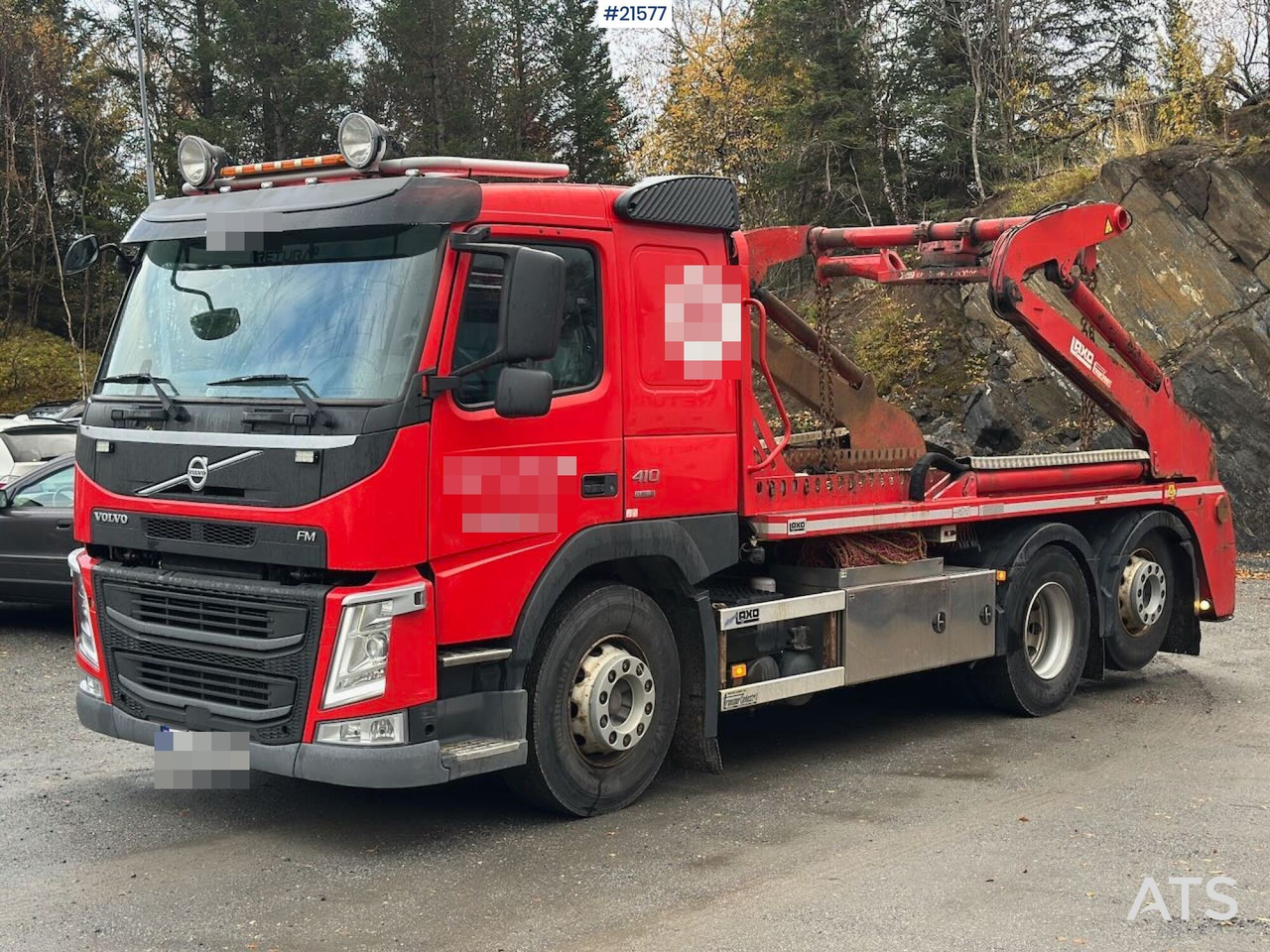 Volvo FM 410 liftdumper 6x2 m/ Laxo påbygg, utskyt og rotator. - Skip loader truck: picture 1 Volvo FM 410 liftdumper 6x2 m/ Laxo påbygg, utskyt og rotator. - Skip loader truck: picture 1