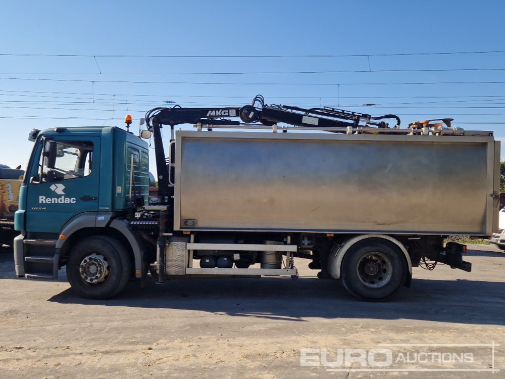2011 Mercedes Axor 1824L 4x2, Crane, Stamps, Stainless Steel container - Tipper: picture 2 2011 Mercedes Axor 1824L 4x2, Crane, Stamps, Stainless Steel container - Tipper: picture 2