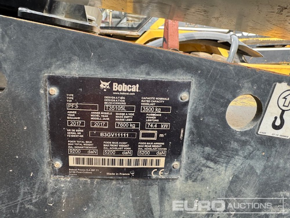 2017 Bobcat T35105L - Telescopic handler: picture 4 2017 Bobcat T35105L - Telescopic handler: picture 4