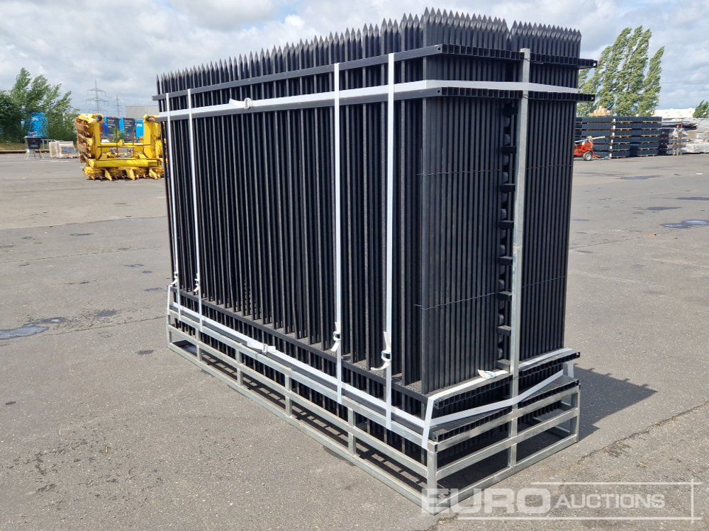 Unused 2025 KMY INDUSTRIAL Iron Site Fence, (30 of), Fence Panels, (31 of), Posts (W10*H6") Powder Coated Surface - Construction equipment: picture 3 Unused 2025 KMY INDUSTRIAL Iron Site Fence, (30 of), Fence Panels, (31 of), Posts (W10*H6") Powder Coated Surface - Construction equipment: picture 3