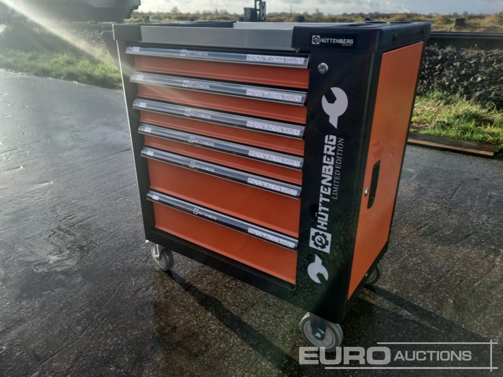Unused Hüttenberg Tool Trolley, 6 Drawers with Tools - Construction equipment: picture 2 Unused Hüttenberg Tool Trolley, 6 Drawers with Tools - Construction equipment: picture 2