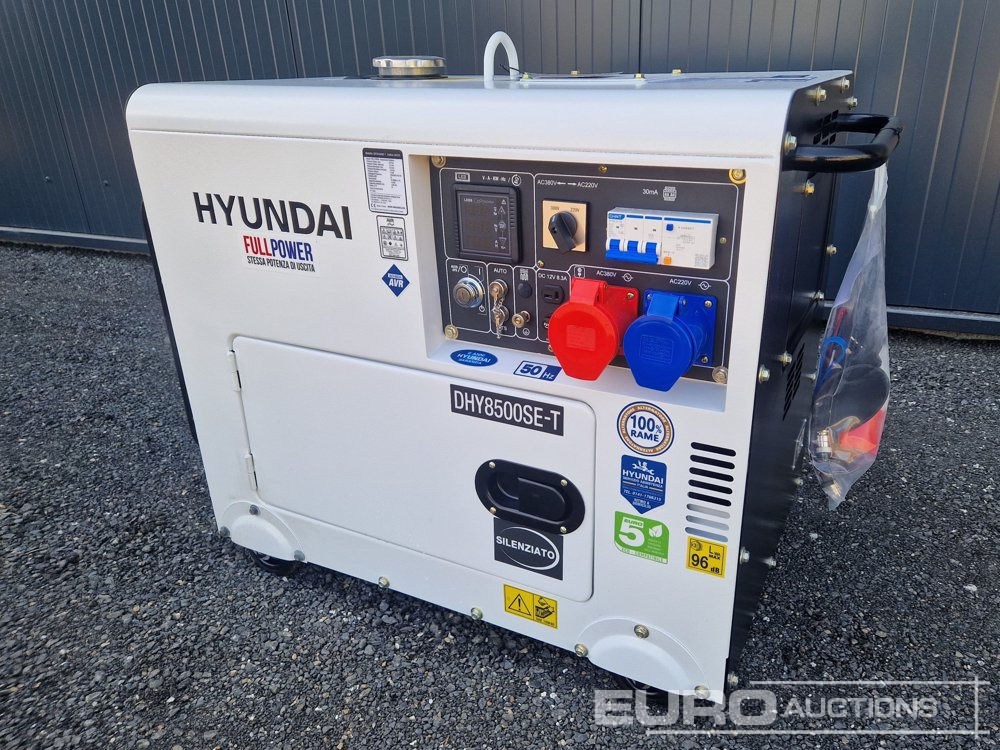 Unused Hyundai DHY8500SE-T Diesel Generator Set, 13HP, 230V, 400V, 50HZ - Generator set: picture 1 Unused Hyundai DHY8500SE-T Diesel Generator Set, 13HP, 230V, 400V, 50HZ - Generator set: picture 1
