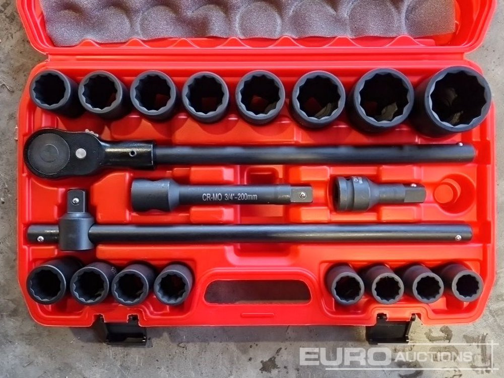 Unused Solid X Impact 3/4" Drive 21 Piece 12 Corner Socket Set - Workshop equipment: picture 4 Unused Solid X Impact 3/4" Drive 21 Piece 12 Corner Socket Set - Workshop equipment: picture 4