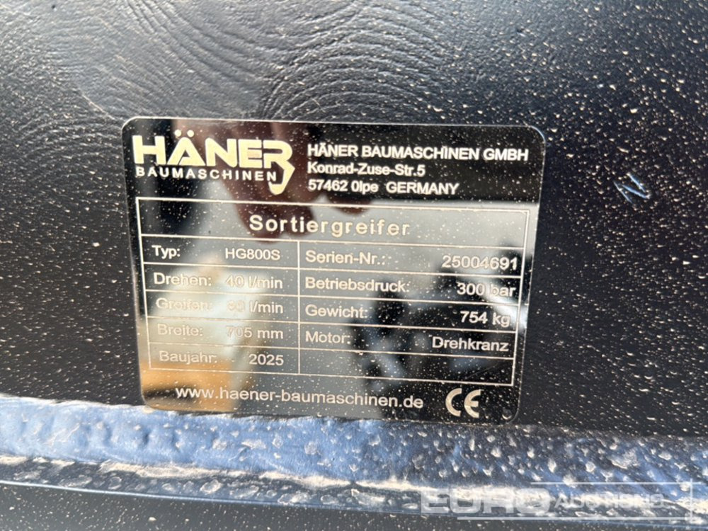 Unused 2025 Häner HG800S - Attachment for Excavator: picture 5 Unused 2025 Häner HG800S - Attachment for Excavator: picture 5