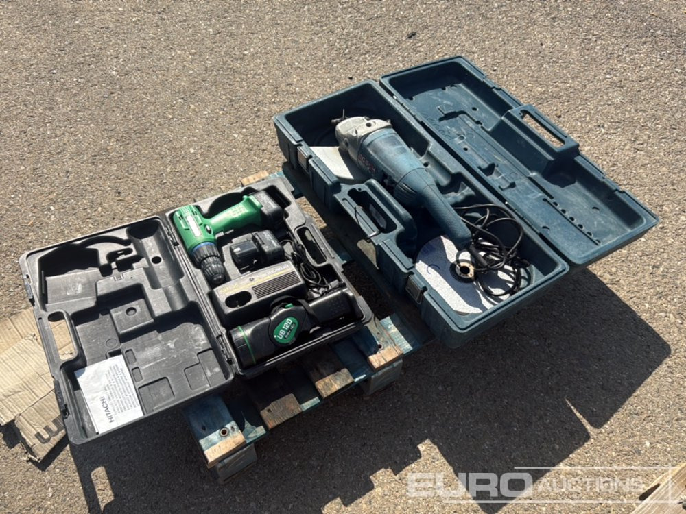 Pallet of (Hitachi) Cordless Drill & 230mm (Bosh) Angle Grinder - Construction equipment: picture 4 Pallet of (Hitachi) Cordless Drill & 230mm (Bosh) Angle Grinder - Construction equipment: picture 4