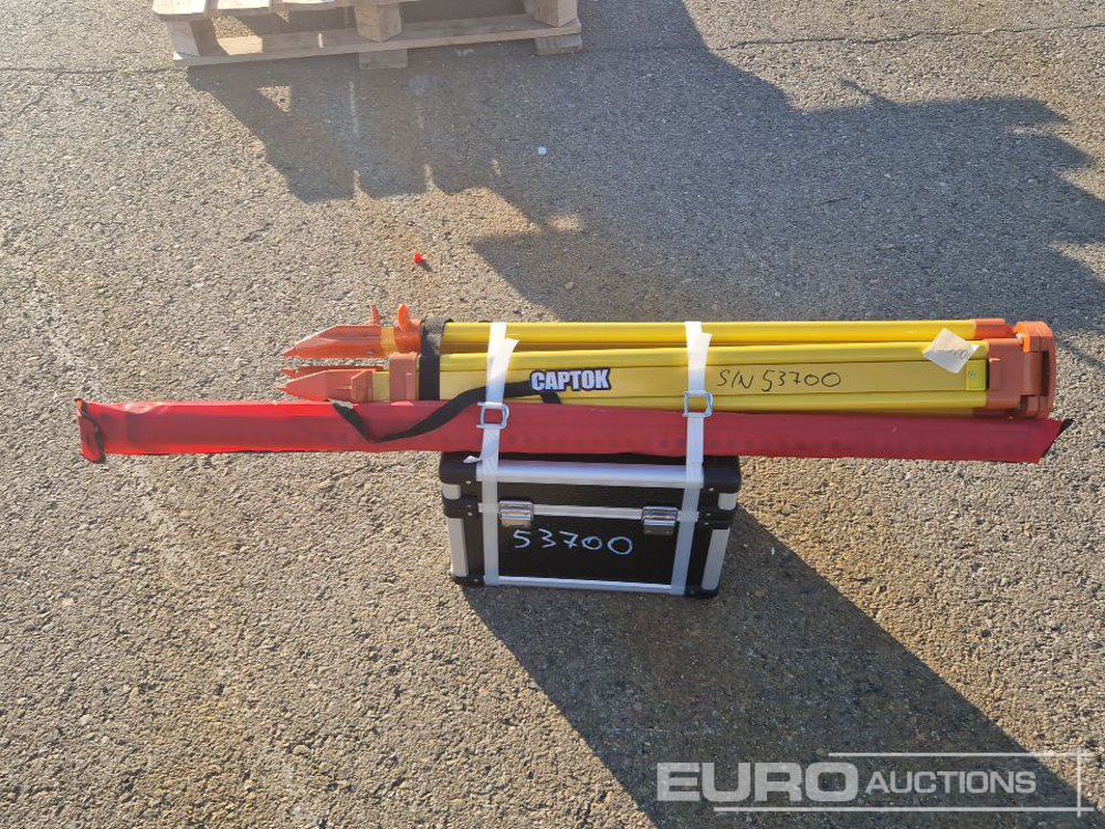 Unused 2025 Captok Self-Leveling Rotary Laser Level Wth Batteries, Receiver, Tripod, Grade Rod / Laser - Construction equipment: picture 1 Unused 2025 Captok Self-Leveling Rotary Laser Level Wth Batteries, Receiver, Tripod, Grade Rod / Laser - Construction equipment: picture 1