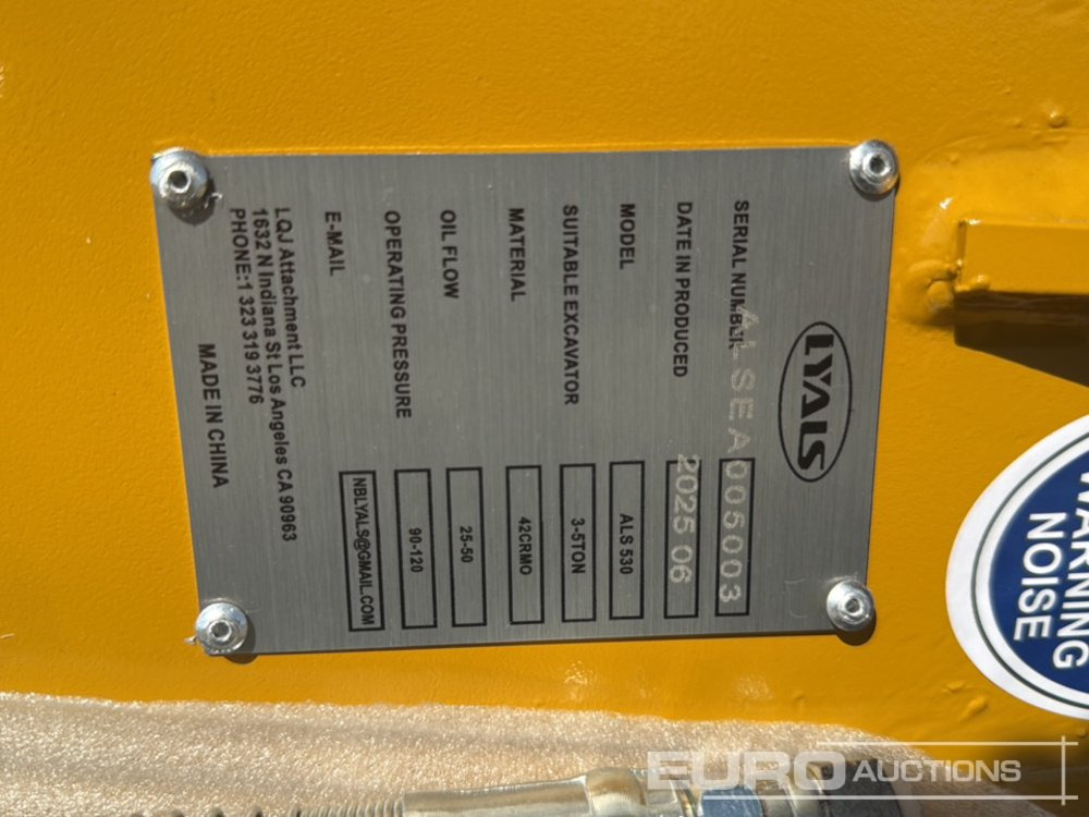 Unused 2025 Lyals ALS530 - Hydraulic hammer: picture 5 Unused 2025 Lyals ALS530 - Hydraulic hammer: picture 5