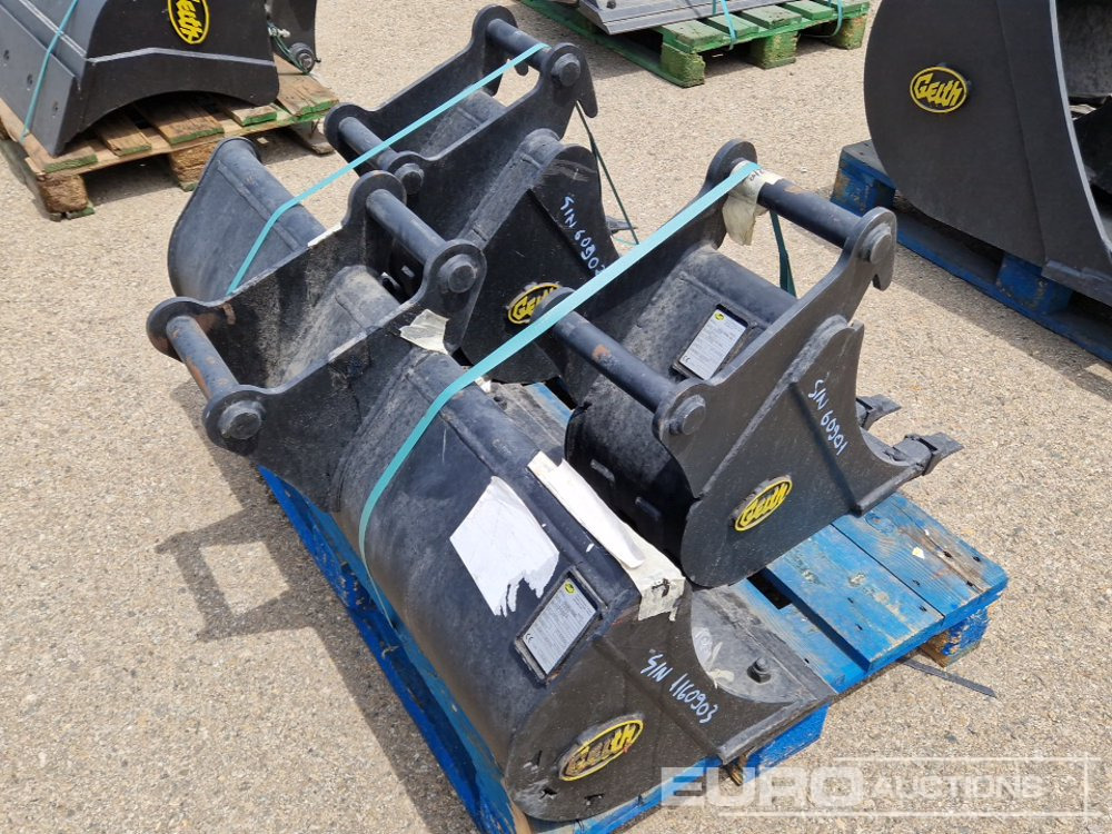 Unused Geith G03R-1200 48" Ditching Bucket, H03-0300 12" Digging Bucket, H03-450 18" Digging Bucket 40mm Pin to suit Mini Excavator / Conjunto Cazos - Bucket: picture 1 Unused Geith G03R-1200 48" Ditching Bucket, H03-0300 12" Digging Bucket, H03-450 18" Digging Bucket 40mm Pin to suit Mini Excavator / Conjunto Cazos - Bucket: picture 1