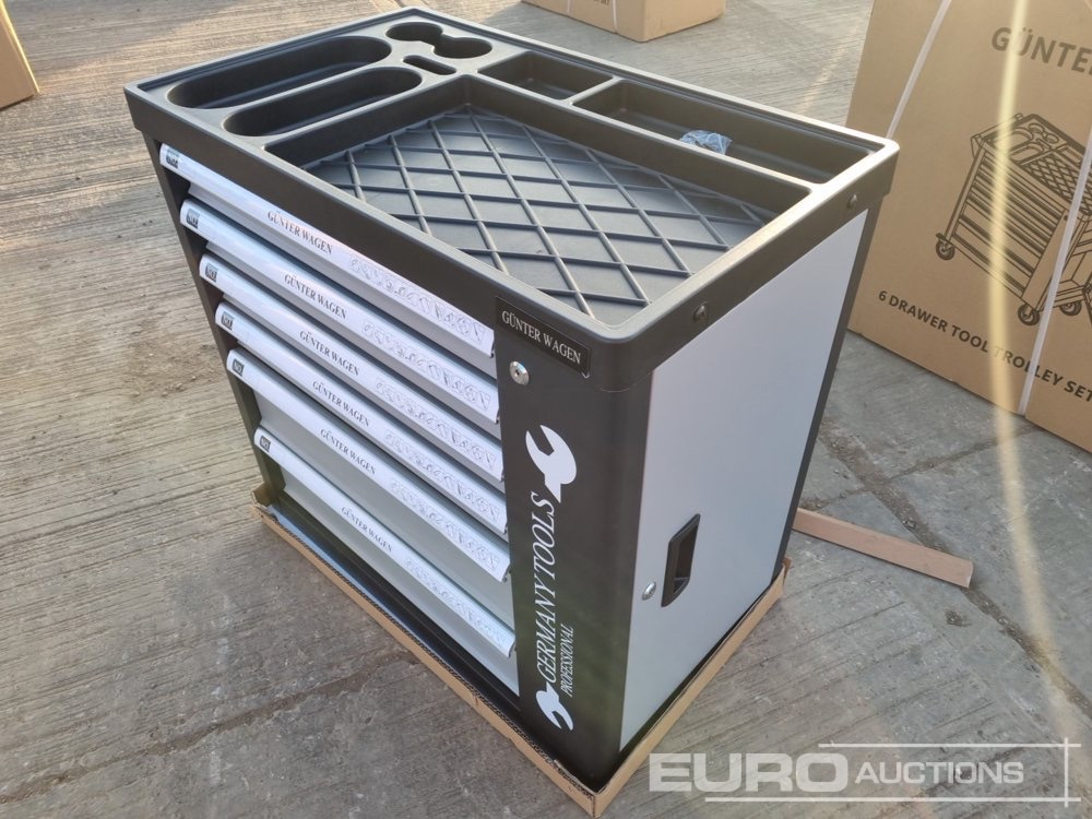 Unused Germany Tools Tools Trolley, 220Pcs, Complete with Tools, 6 Drawers / Carro Porta Herramientas Completo, 6 Cajones - Workshop equipment: picture 1 Unused Germany Tools Tools Trolley, 220Pcs, Complete with Tools, 6 Drawers / Carro Porta Herramientas Completo, 6 Cajones - Workshop equipment: picture 1