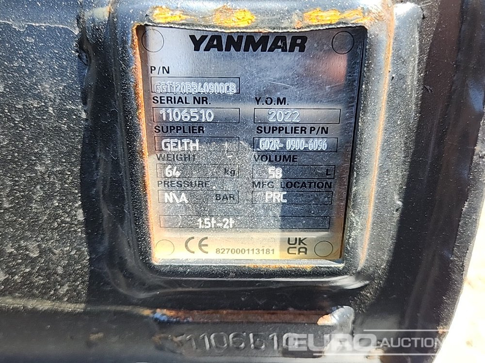 Unused Yanmar G02R-0900-6096 - Bucket: picture 5 Unused Yanmar G02R-0900-6096 - Bucket: picture 5