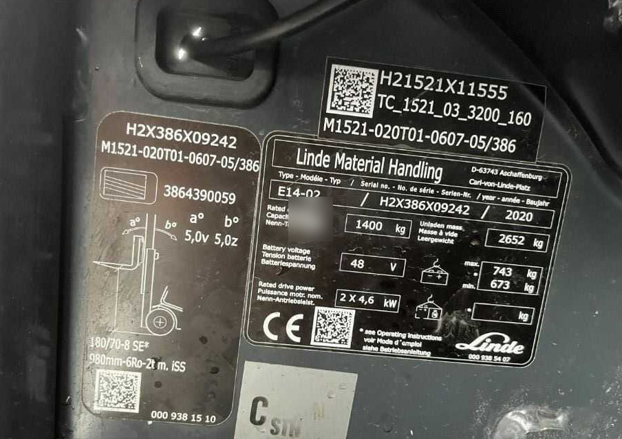 Linde E14-02 - Electric forklift: picture 4 Linde E14-02 - Electric forklift: picture 4