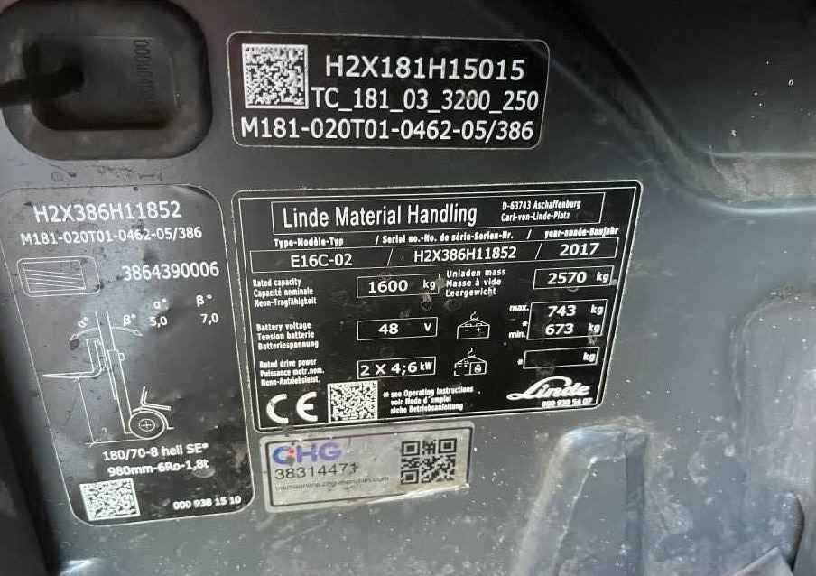 Linde E16C-02 - Electric forklift: picture 4 Linde E16C-02 - Electric forklift: picture 4