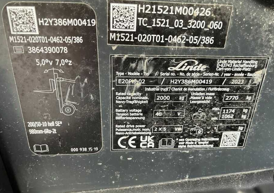 Linde E20PH-02 - Electric forklift: picture 4 Linde E20PH-02 - Electric forklift: picture 4