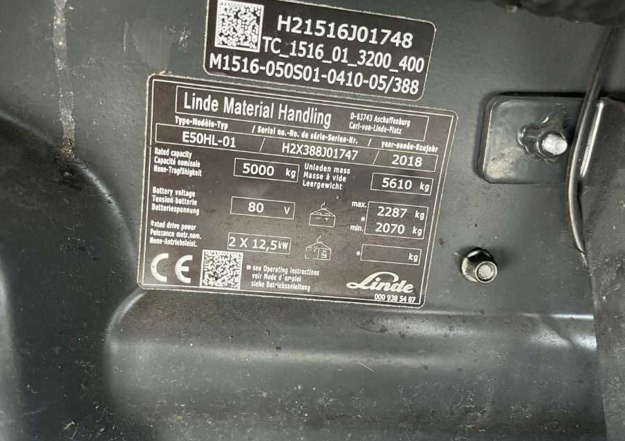 Linde E50HL-01 - Electric forklift: picture 4 Linde E50HL-01 - Electric forklift: picture 4