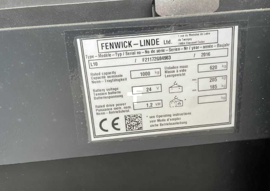 Linde L10 - Stacker: picture 4 Linde L10 - Stacker: picture 4