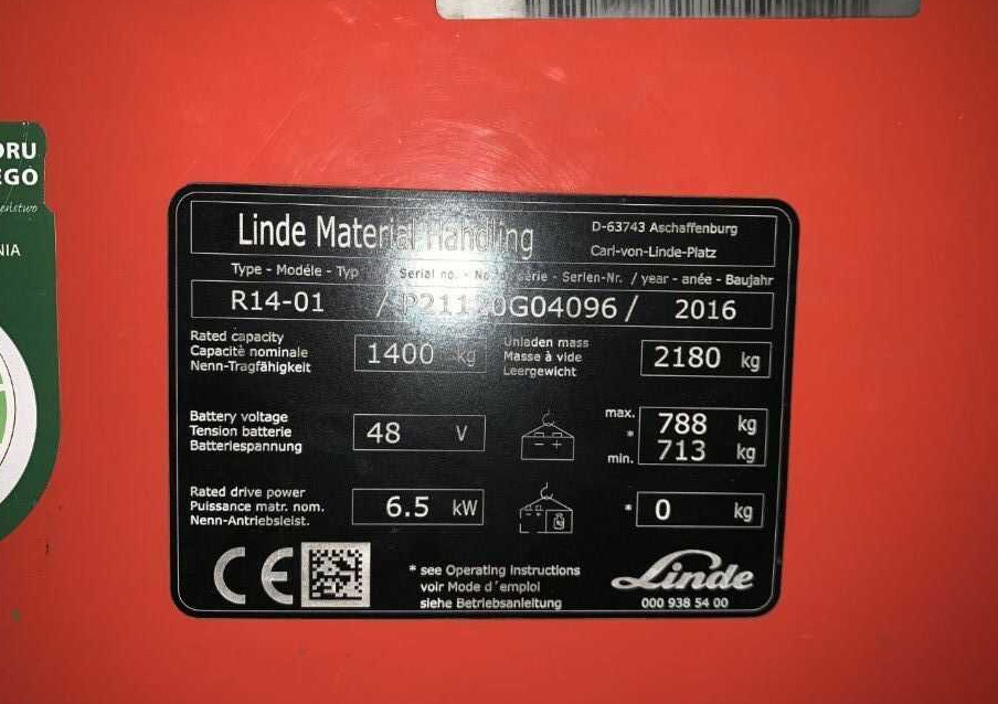 Linde R14-01 - Reach truck: picture 4 Linde R14-01 - Reach truck: picture 4