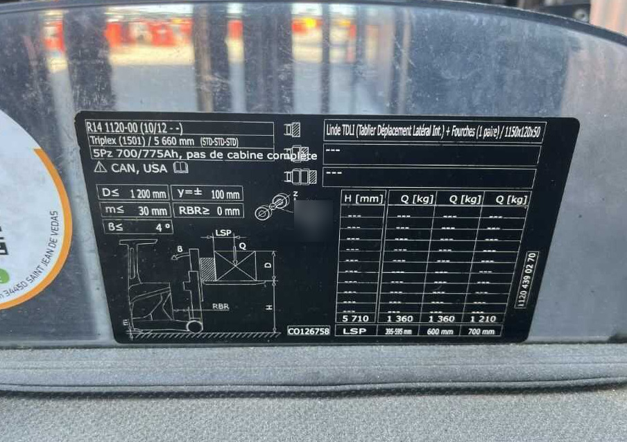 Reach truck Linde R14-01: picture 6