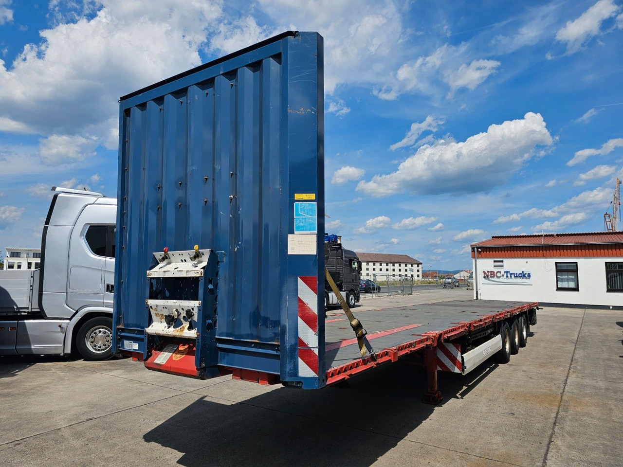 Krone SD / P * PLATEAU * STAHLMATTEN * BPW * RUNGEN * - Dropside/ Flatbed semi-trailer: picture 1 Krone SD / P * PLATEAU * STAHLMATTEN * BPW * RUNGEN * - Dropside/ Flatbed semi-trailer: picture 1