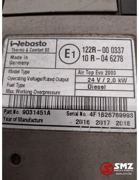 Renault Occ Standverwarming Air Top Evo 2000 - Heating/ Ventilation for Truck: picture 4 Renault Occ Standverwarming Air Top Evo 2000 - Heating/ Ventilation for Truck: picture 4