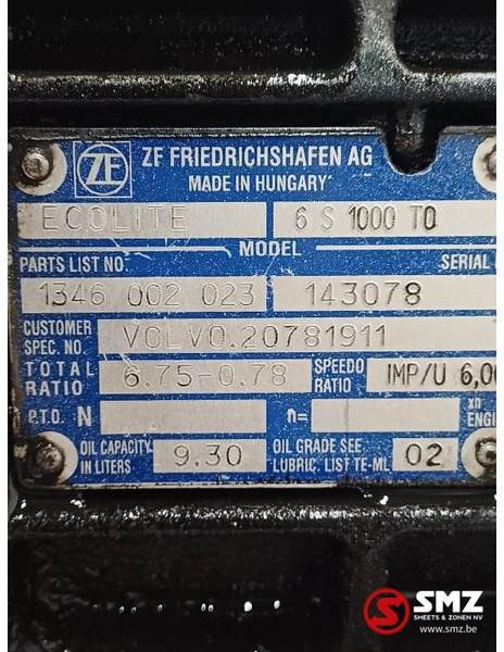 Volvo Occ versnellingsbak 6S1000TO Volvo - Gearbox for Truck: picture 5 Volvo Occ versnellingsbak 6S1000TO Volvo - Gearbox for Truck: picture 5