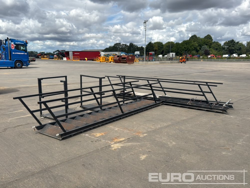 15 Step Steel Stairs, Access Platform, Handrails, Leg Supports (Cannot Be Reconsigned) (2 of) - Tool/ Equipment: picture 1 15 Step Steel Stairs, Access Platform, Handrails, Leg Supports (Cannot Be Reconsigned) (2 of) - Tool/ Equipment: picture 1