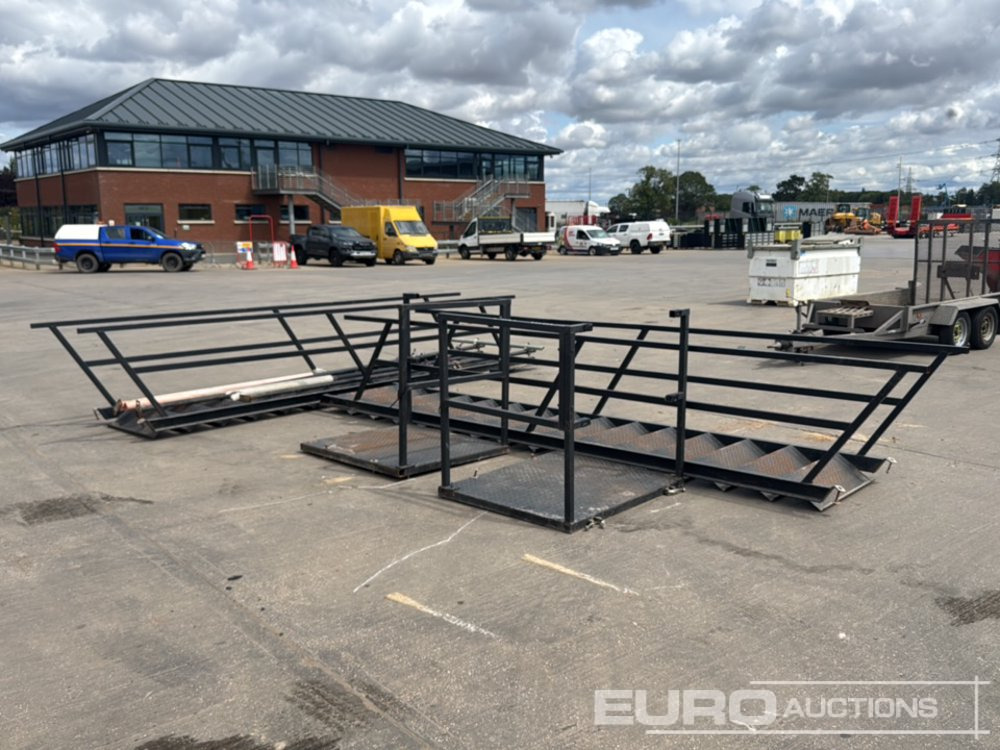 15 Step Steel Stairs, Access Platform, Handrails, Leg Supports (Cannot Be Reconsigned) (2 of) - Tool/ Equipment: picture 4 15 Step Steel Stairs, Access Platform, Handrails, Leg Supports (Cannot Be Reconsigned) (2 of) - Tool/ Equipment: picture 4